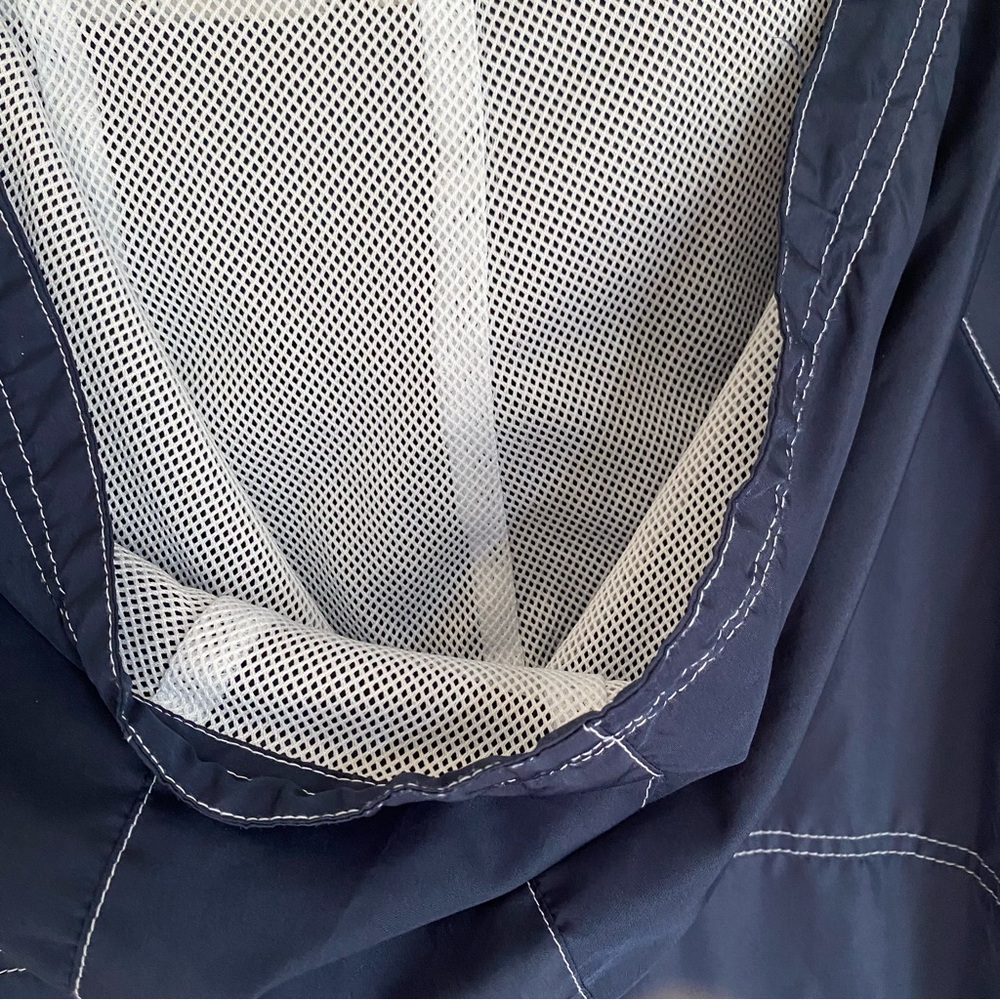 World of Disney Dark‎ BlueWhite Medium Hooded Full Zip Windbreaker Jacket Pocket - Picture 5 of 14